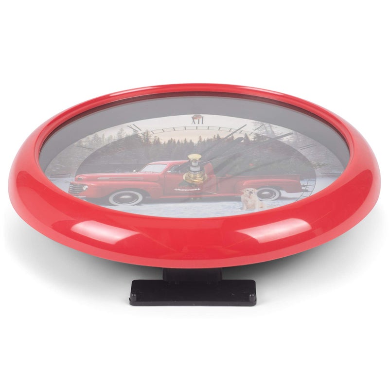 Mark Feldstein & Associates Red Ford Truck Christmas Carol Clock Plays 12 Traditional Carols - Image 4
